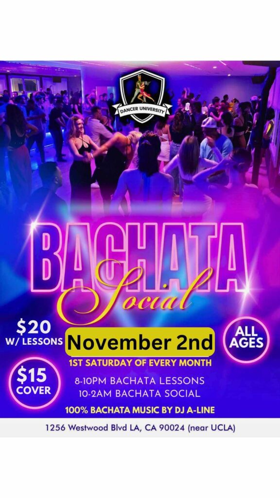 Bachata Dancing at Dancer University Flyer