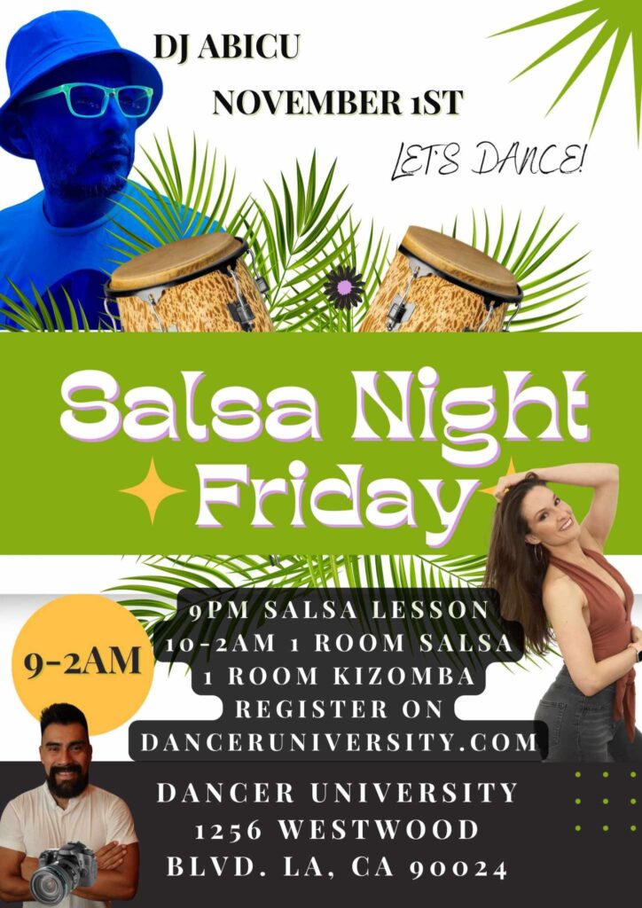 Salsa Dancing At Dancer University in Westwood Flyer