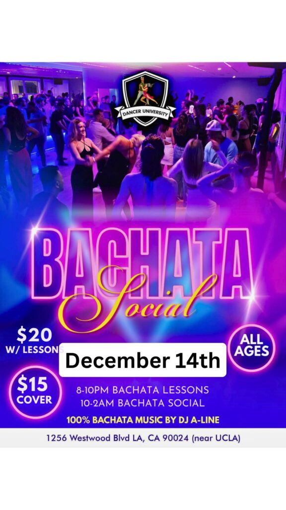 Bachata Dancing at Dancer University Flyer